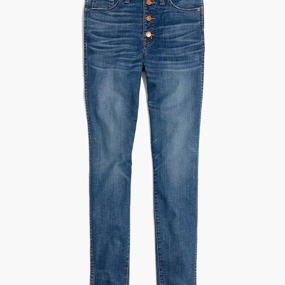 Madewell Jeans | Size 25 | Button Front 10” High Riser Skinny Jeans - Picture 6 of 7